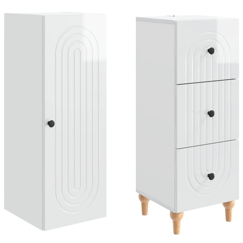 Cabinet Set 2 pcs 33 x 34.5 x 90 cm engineered wood