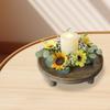 Sunflower Candle Wreath Modern Floral for Winter Holiday Room