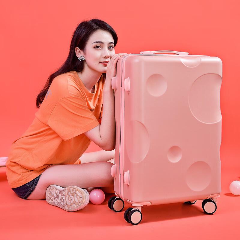 Women s Fresh Style Rolling Suitcase with Combination Lock