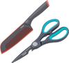 Santoku Knife and Kitchen Scissors Set Fresh Kitchen Set 2 K13490 T-fal 16.5cm Red/Blue