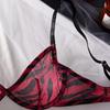 Sexy Women Underwear Set Europe Ultra Thin Zebra-stripe Brassiere Hollow Temptation Classic Bandage Underwire Push Up Bra Set