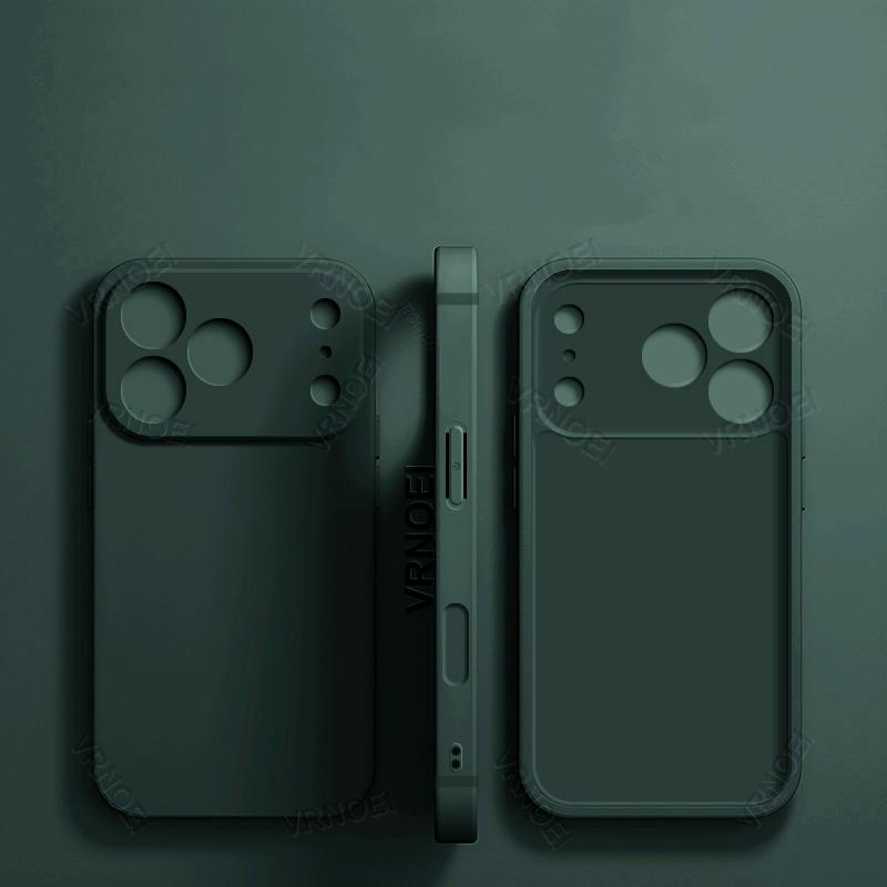 Luxury Lens Protection Case for iPhone 17 11 12 13 14 15 16 Pro Max Soft Bumper Cover for Air 14 15 16 Plus Phone Accessories