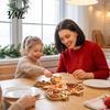 Durable Christmas Food Tray Tree Serving Platter, Wooden Snack for Holiday Parties, Multi-Compartment Display Festive Fruit Dish with Compartments