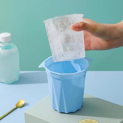 2PCS Ice Cup Mold Ice Cup Maker Freeze Drink Cup Silicone Mould Tray Kitchen Refrigerator Ice Cup Mold