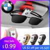 KXUOB1 Car Sticker Multifunction Car Sun Visor Glasses Clip Leather Eyeglasses Clip For bmw 50th M e46 e39 e90 e60 e30 f10 f11 f20 g30