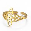 Celtic Knot Ring Stainless Steel Opening Adjustable Men's and Women's Witchcraft Talisman Jewelry Gift