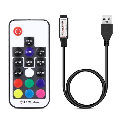 USB 5V LED RGB Controller 11 Keys Wireless RF Remote Controller For 5050 2835 RGB Neon LED Strip Lights