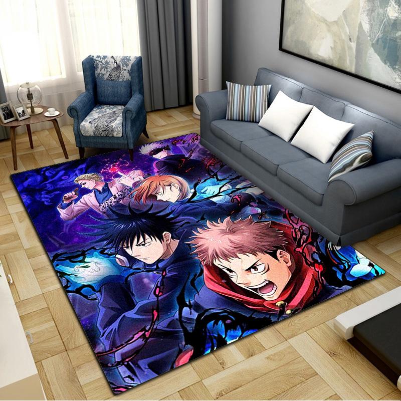 Jujutsu Kaisen Carpet Rug for Living Room Bedroom Home Sofa Decoration,Kids play Non-slip Floor Mat