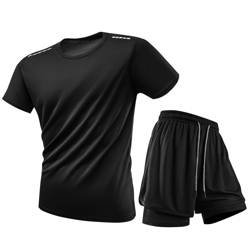 European-Size High-Elastic Yoga Suit - Summer Quick-Dry Lightweight Sport Pants, Two-Piece Look