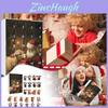 Christmas Countdown Calendar With Acrylic Cow Decor For Holiday Party Gifts And Festive Decor