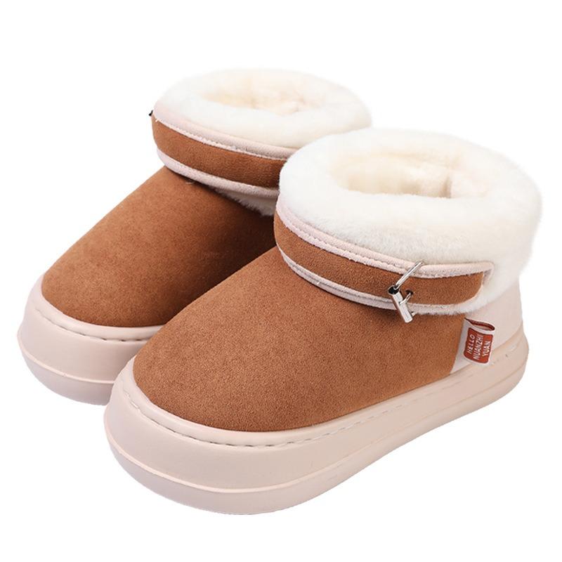 Warm edge warm piled thickened cotton boots women's winter fashion outdoor thick-soled non-slip girl heart snow boots cotton shoes