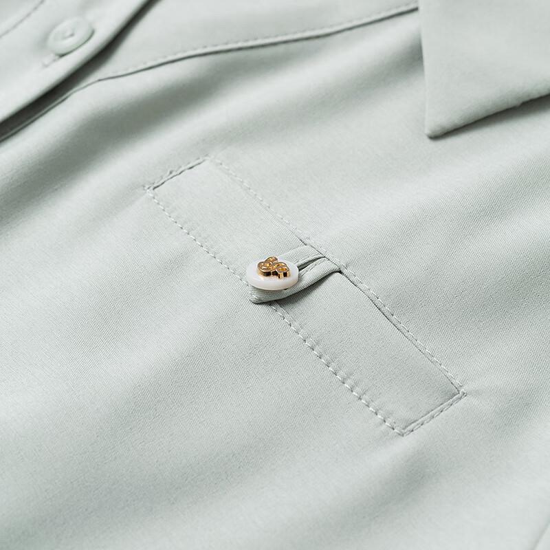 Chuyu Women's 2024 Summer Drawstring Polo Midi Dress