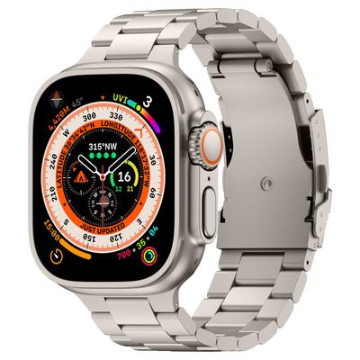 Για Apple Watch 10 46mm/Ultra 2/Ultra 49mm/9 8 7 45mm/SE (2023) SE (2022) SE 6 5 4 44mm/3 2 1 42mm Τιτάνιο Κράμα Λουράκι Ρολογιού 3 Χάντρες
