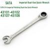 SATA Imperial Quick Release Ratchet Wrench Set: Fully Polished, Models 43101-43102, 43105-43106-43107