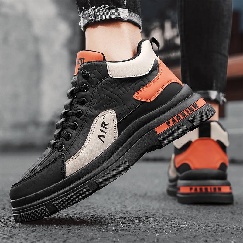 

Мужские ботинки Мартин, новая осенняя тенденция, повседневные спортивные рабочие ботинки, модная платформа, универсальные высокие мужские ботинки 44