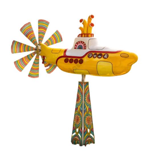 

Garden Wind Spinner for Outside Big Foot Riding Motorcycle/Truck/Airplane Metal Rotatable Yard Windmill with Stake Retro Courtyard Spinner for Porch F