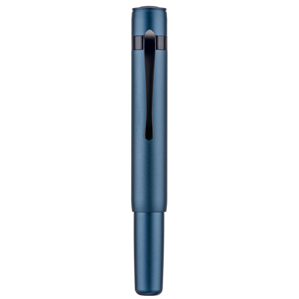 Hongdian M2 Mini Fountain Medium Soft Blue Slim Pocket Travel Pen Pen, Nib, Nib, Aluminum,