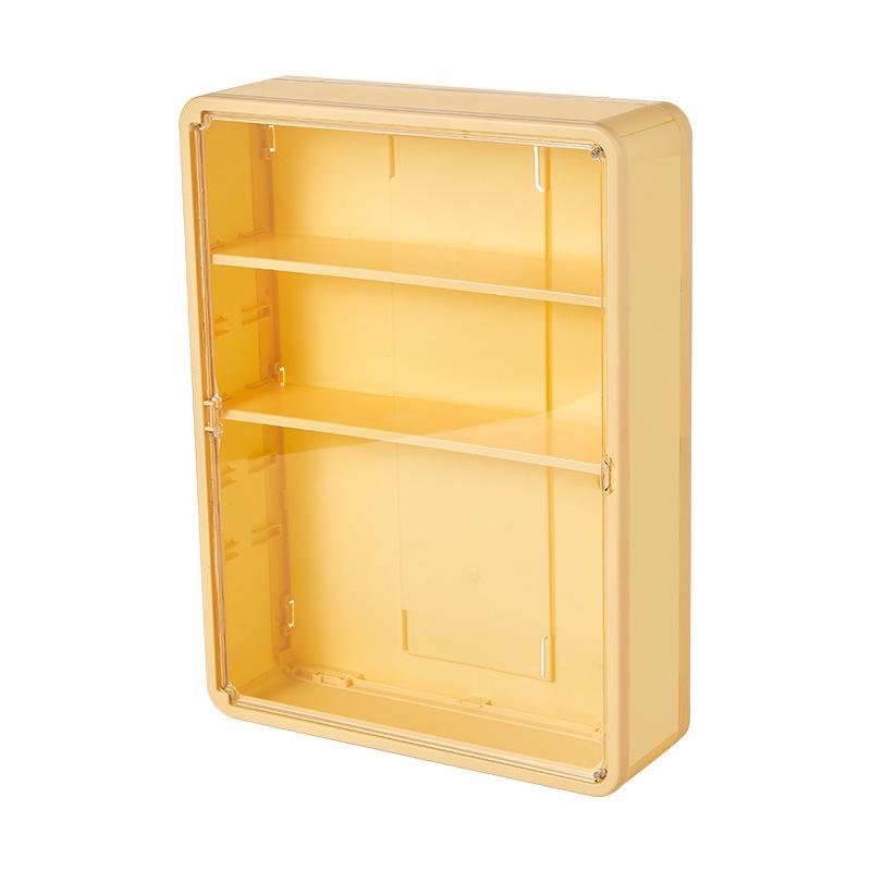 

Настінний пилозахисний органайзер для косметики та засобів для догляду за шкірою у ванну кімнату (без свердління) 40 x 9.2 x 29.7 cm жовтий