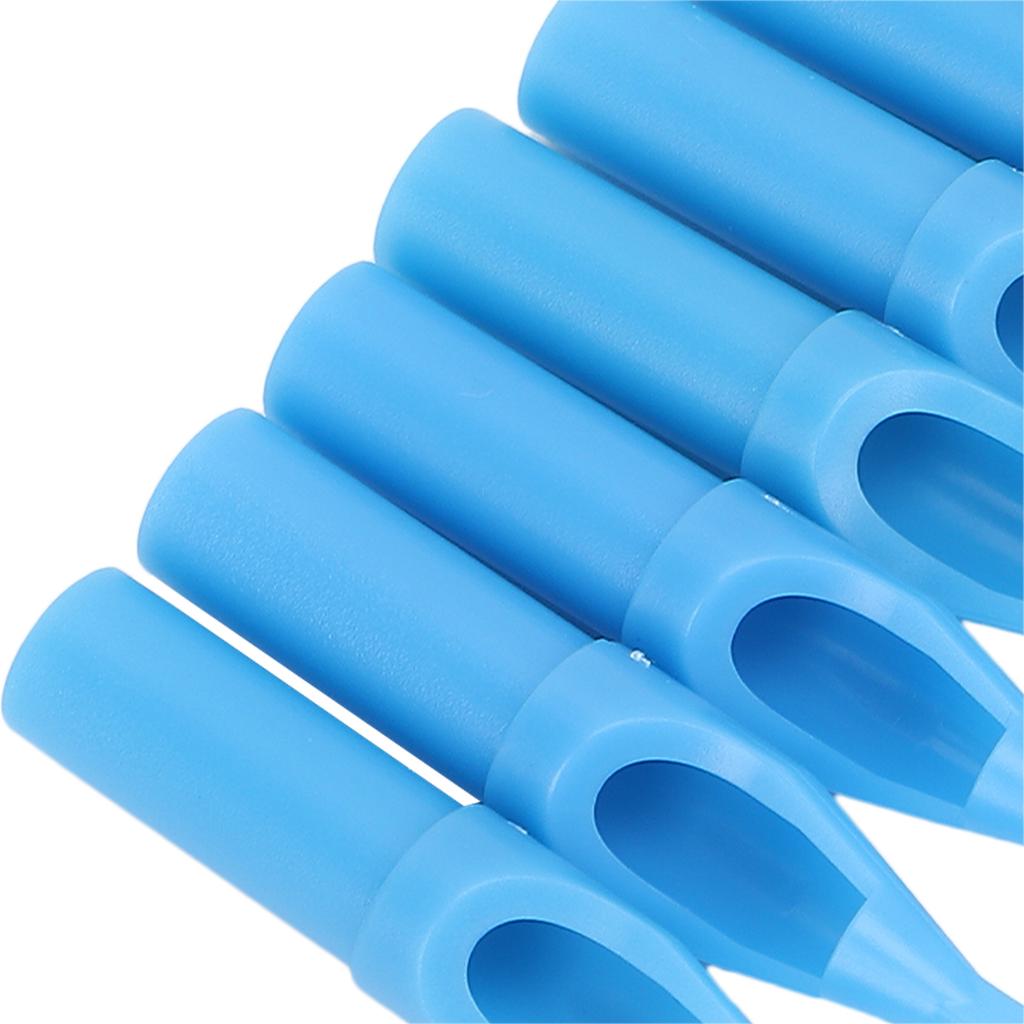 100Pcs Disposable Mixed Tattoo Needle Tip Portable Blue Long Tattoo Tip Accessories