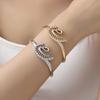Europäisches und Amerikanisches Zirkon Schwanenarmband, Modisches Bankettarmband, Retro Palaststil Damenarmband