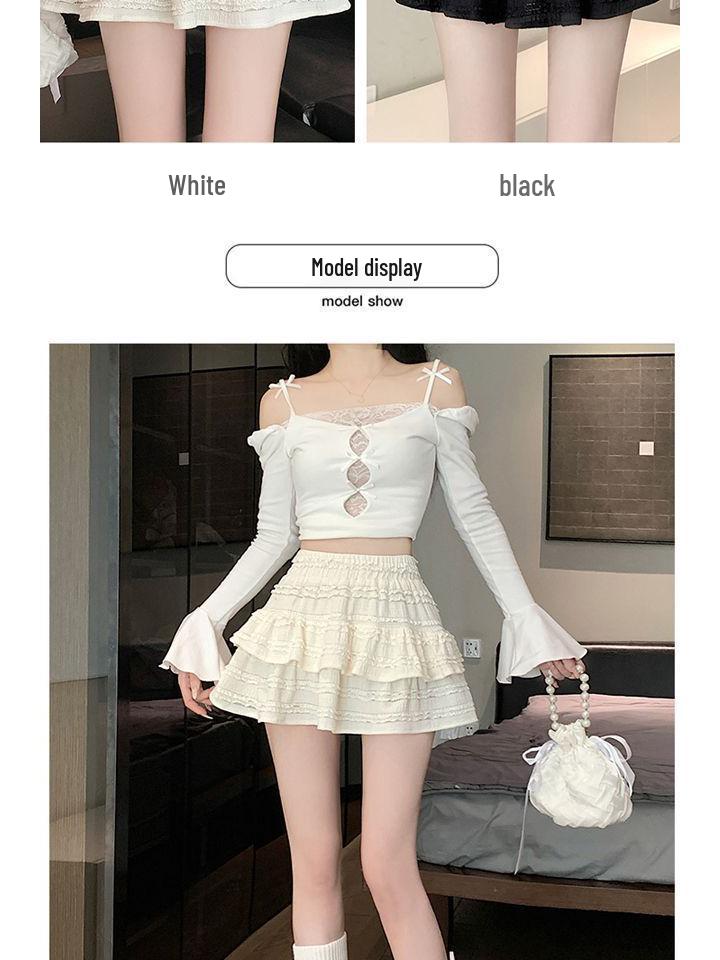 Elastic Waist Puff Cake Midi Skirt, Slimming Ballet Dress for Girls