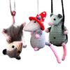P ossum Car Charm Cute Charm For Car Window Side Car Interior Decoration Cute M ouse Figurine Ornament Rearview Mirror Pendant