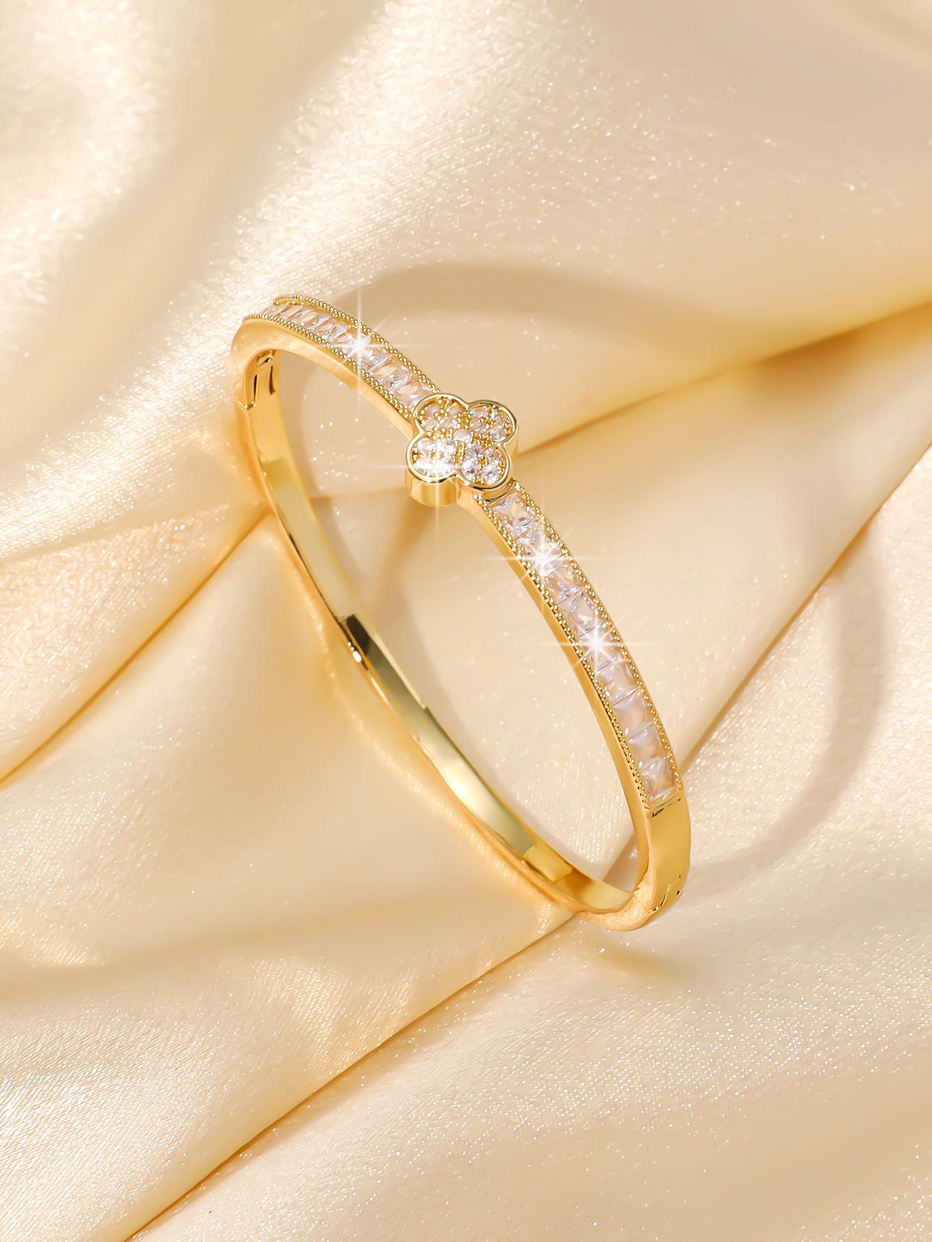 

Стильный браслет из циркона высокого качества с уникальным дизайном, персонализированная модная бижутерия золотой