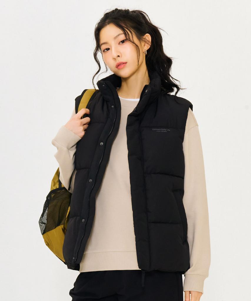 Chasecult Unisex Air Volume High Neck Vest - Black