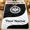 Flannel BlanketEintracht Frankfurt Custom Name Text Personalized Soft Warm Throw Blanket Home Decor Gift