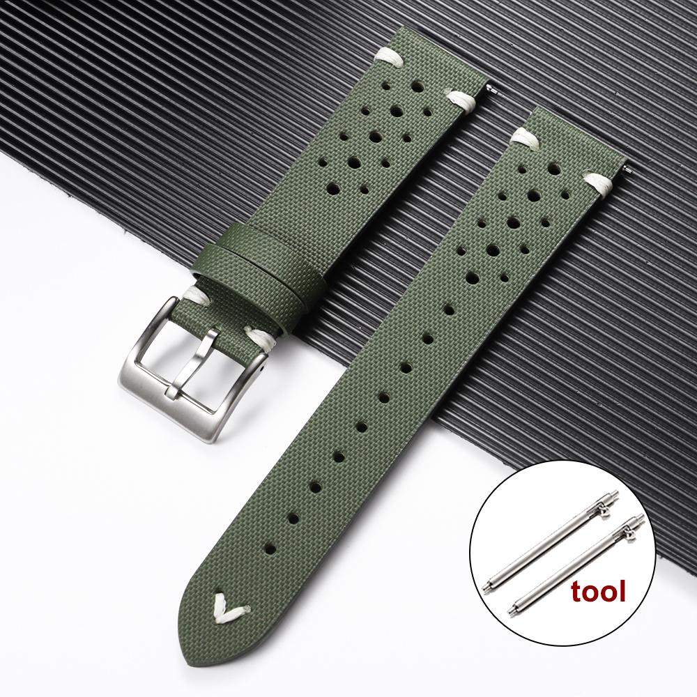 Breathable Sailcloth Watch Strap 20mm 18mm 22mm for Omega for Seiko Business Nylon Waterproof Men Women Quick Release Watchband