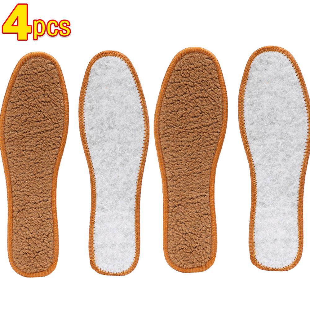 Self Heated Thermal Insoles for Shoes Wool Thicken Winter Warm Soft Shoes Pads Breathable Memory Foam Insoles for Feet Care
