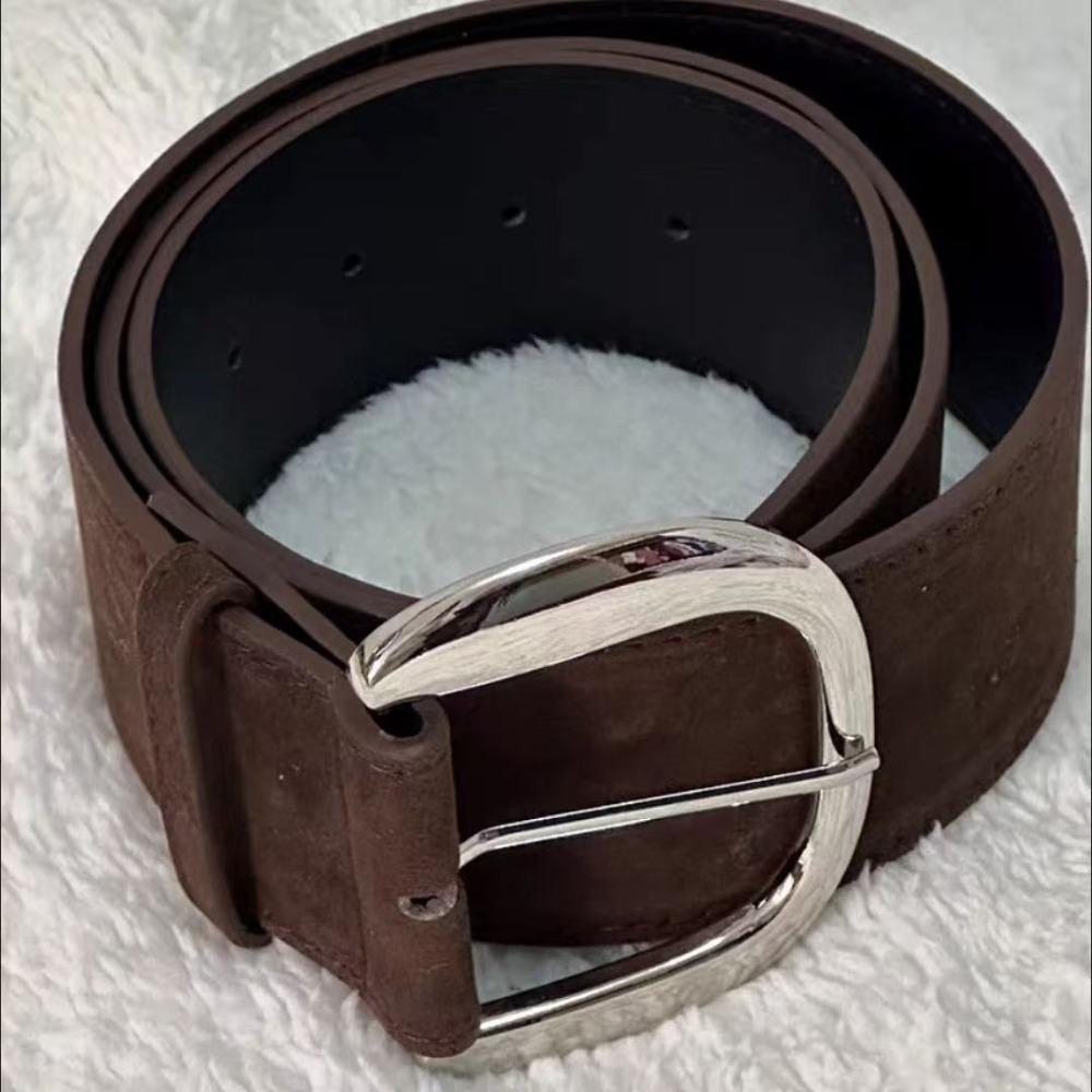 Luxury Design Suede Leather Wide Belt Maillard Styles Trouser Dress Belts  Gifts