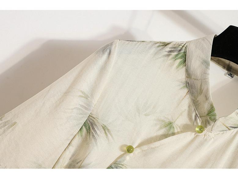 Plus Size Women's Chinese Hanfu Retro Top & Slimming Cheongsam Skirt Suit