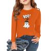 Girls Long Sleeve Halloween Day T Shirts Kids Fall Tops Crewneck Basic Tees 2-11Y