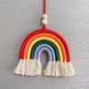 BeHandwovens Cotton Rope Rainbow Tassels Wall Car Pendants Rainbow Wall Hangings Holiday Decorations