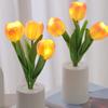 Large Tulip Night Light Realistic Floral LED Bedside Lamp Battery-Powered Ambiance Light for Bedroom Desk Decor Warm Glow Home Decoration
