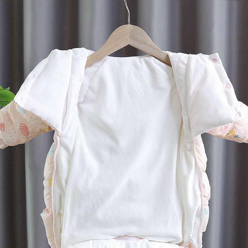 Macacão de Inverno Espesso para Bebês Meninas - Roupa Quente e à Prova de Frio para Bebês de 1 Ano