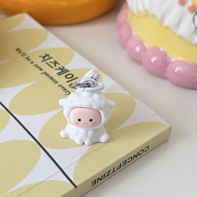 Cute And Fun Cartoon Lamb Keychain Pendant Sweet Sheep Keyring  Backpack Decoration Car Keyholder Accessories Gifts