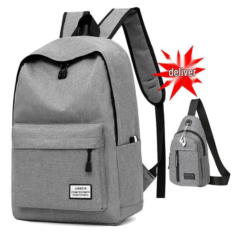 Men's Korean Style Canvas Backpack - Large Capacity for Students, Computers, and Travel