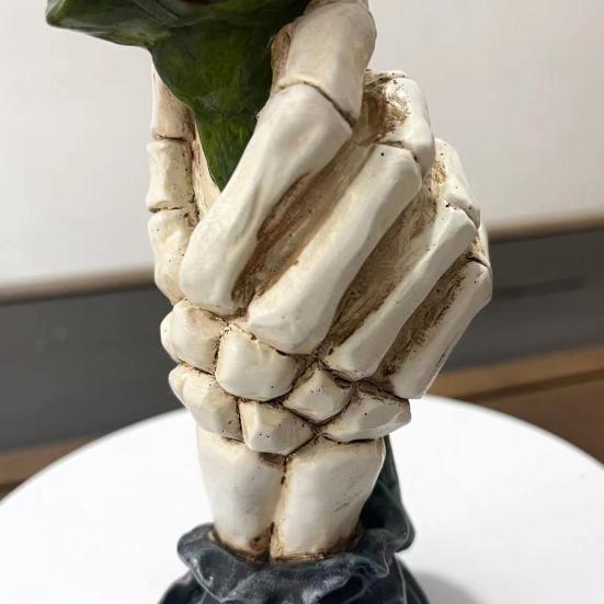Holding Rose Skeleton Hand Candle Holder Halloween Votive Tealight Candle Stand Candlestick Decoration Table Centerpiece Ornament