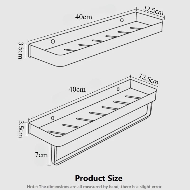 Raft de baie cu instalare prin găurire, organizator de duș, raft de depozitare pentru duș, rafturi de colț negre, montate pe perete, suport de șampon pentru toaletă din aluminiu