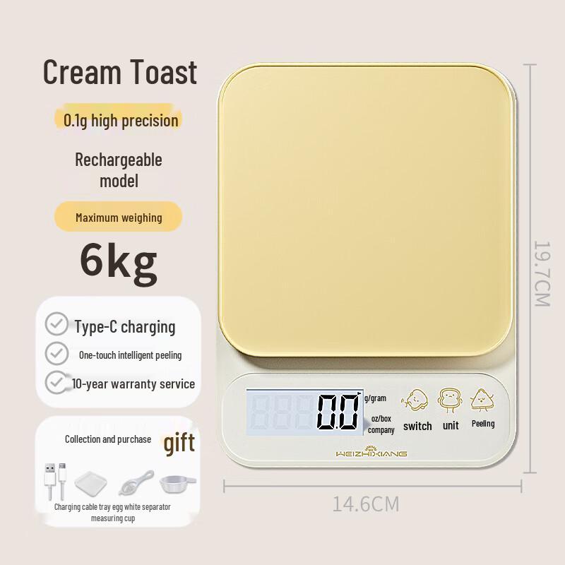 

Zhaoran 6kg/0.1g High-Precision Digital Kitchen Scale