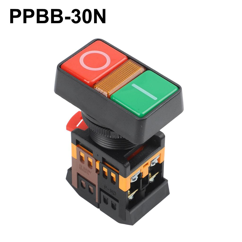 Momentary Double Head Push Button Switch With LED Lamp  APBB 22 25N AS 22 25N PPBB 30N Plastic Switch