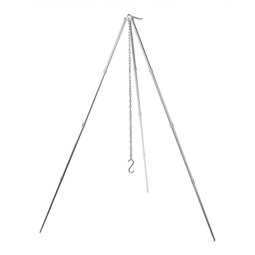 Camping Bonfire Tripod Portable Aluminum Alloy Cooking Pot Frame Tool Stainless Steel Chain Detachable Stand Camping Accessories