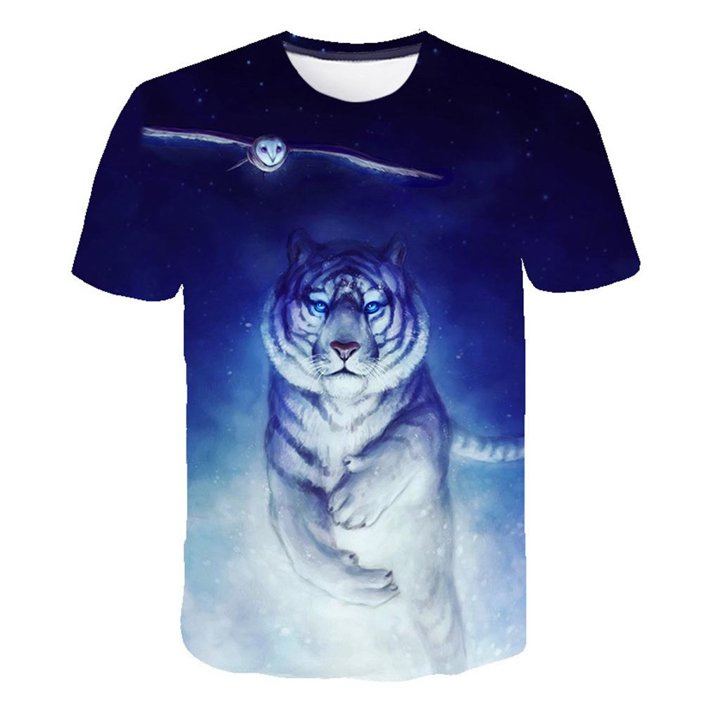 Children's Clothing Oversized Tops Short Sleeve 3D Lion Printed T-Shirts O-Neck Casual Kids Clothes Summer Outdoor Boys T Shirts