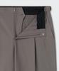 MUSINSA STANDARD Whipcord One-Pleat Wide Hidden Elastic Waist Slacks [Grayish Beige]
