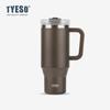 Tyeso 900/1200ML Tumbler Bottle Stainless Steel Car Mug With Handle Straw Thermal Iced Travel Vacuum Insulated Coffee Hot Cup