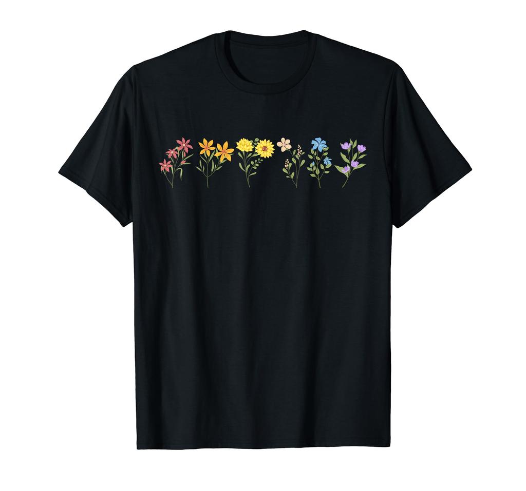 Pride Flower Rainbow Flower Plant Lover LGBTQIA+ T-shirt