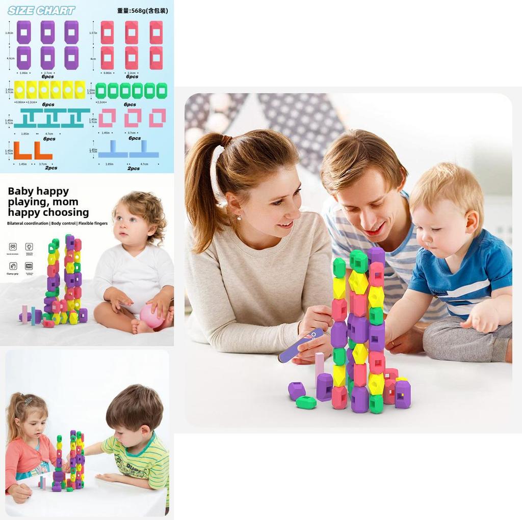 Silicone Building Blocks Toy For Kids Educational Diy Creative Play Set For Early Learning