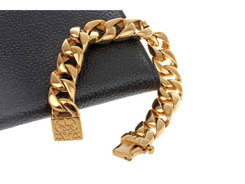 Kalen Men's Trendy Stainless Steel & Gold Korean Style Bracelet